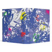Abstract Splatter Blue binders
