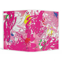 Abstract Splatter Pink binders by mydezyns Abstract Splatter Pink binders