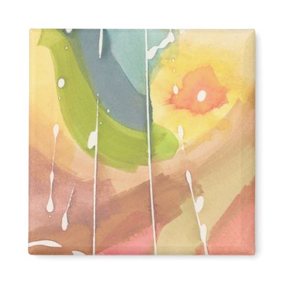 Abstract Squared #9 Magnet by aerten