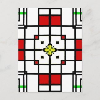 Abstract Squares postcard
