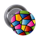Abstract Stained Glass Button
