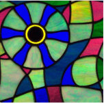 Abstract stained glass Chameleon eye Photo Cutouts