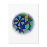 Abstract stained glass Chameleon eye Postcard