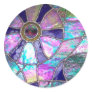 Abstract stained glass Chameleon Eye Round Stickers