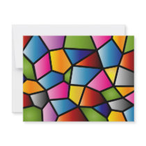Abstract Stained Glass Invitation