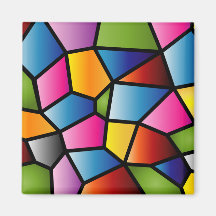 Abstract Stained Glass Magnet