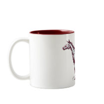 Abstract Standing Horse mugs
