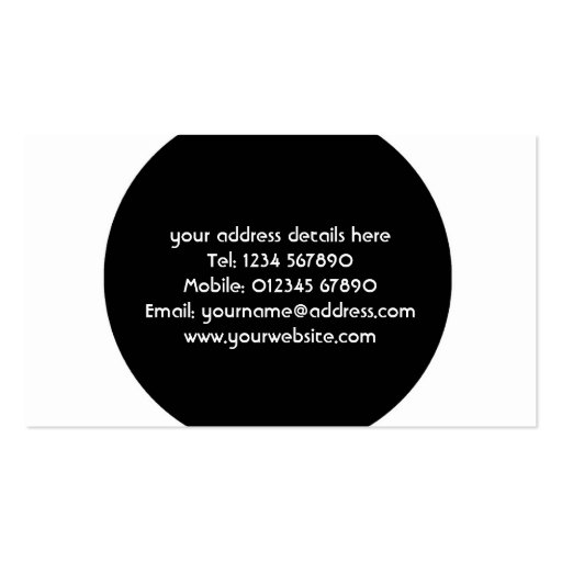 Abstract Starburst Business Card (back side)