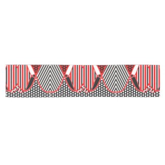 Abstract Stripes Dots Pattern + your ideas Short Table Runner