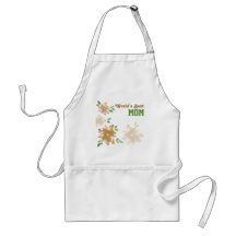 Abstract Stylized Floral World's Best Mom Apron