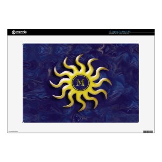 Abstract Sun Monogram Laptop Skin