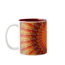 Abstract sunflower mugs