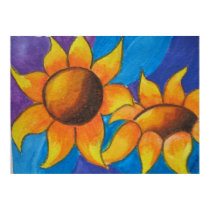Abstract Sunflowers posters