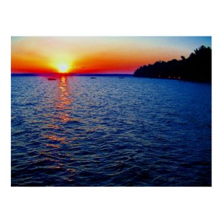 Abstract Sunrise print