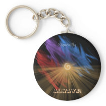 Abstract sunrise/sunset keychain