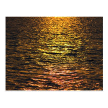 Abstract Sunset on Water Postcard