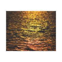 Abstract Sunset on Water Stretched Canvas Print