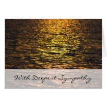Abstract Sunset on Water Sympathy Greeting Cards