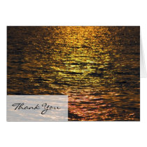 Abstract Sunset on Water Thank You Greeting Cards