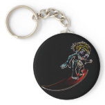Abstract Surfer Keychain