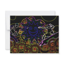 Abstract Surfers invitations