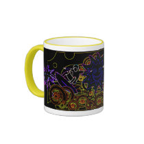 Abstract Surfers mugs