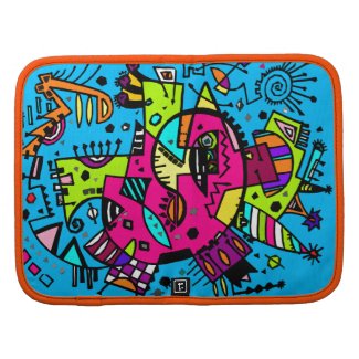 Abstract Swagger Doodle- Turquoise & Hot Pink