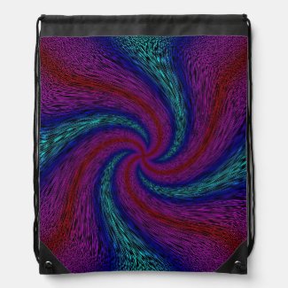 Abstract Swirl Drawstring Backpack