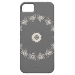 Abstract swirl pattern with cream flowers iPhone 5 case