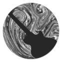 Abstract Swirls Guitar Stickers, Black and White