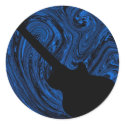 Abstract Swirls Guitar Stickers, Blue by Superstarbing Abstract Swirls Guitar Stickers, Blue