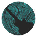 Abstract Swirls Guitar Stickers, Teal by Superstarbing Abstract Swirls Guitar Stickers, Teal