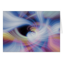 Abstract Swirls in Pink, Blue, and Orange Card