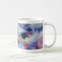 Abstract Swirls in Pink, Blue, and Orange Mugs