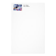 Abstract Swirls in Pink, Blue, and Orange Stationery Paper
