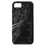 Abstract Swirls with Area for Name iPhone 5 Case