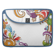 Abstract Swirly Floral Macbook Pro Sleeve