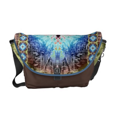 Abstract Symmetry of Colors Messenger Bags by fabstracts