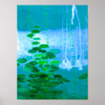 Abstract Symphony In Blue And Green Poster
