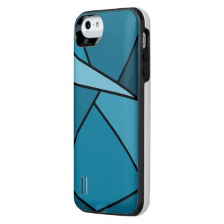 Abstract Teal Polygons Uncommon Power Gallery™ iPhone 5 Battery Case
