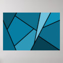 Abstract Teal Polygons