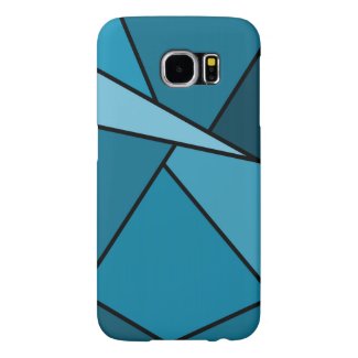 Abstract Teal Polygons Samsung Galaxy S6 Cases