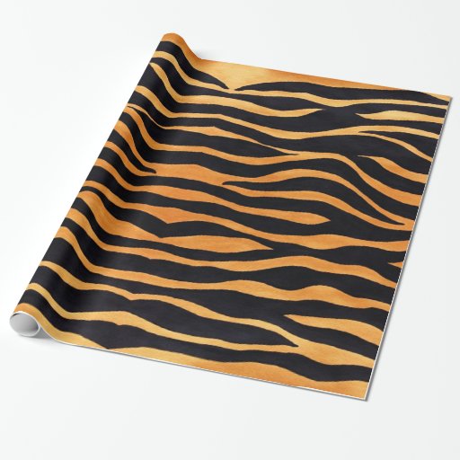 Abstract Tiger Print Wrapping Paper Zazzle