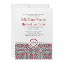 Abstract Tile Pattern Invitation