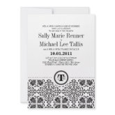 Abstract Tile Pattern Invitation invitation