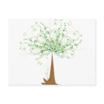 Abstract Tree and Butterflies Post Cards