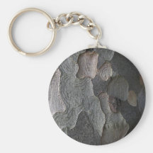 Abstract tree bark macro keychain