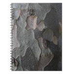 Abstract tree bark spiral note book