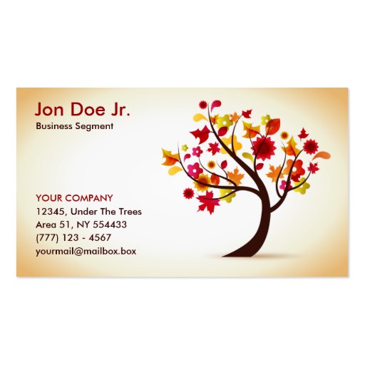 Abstract tree business card