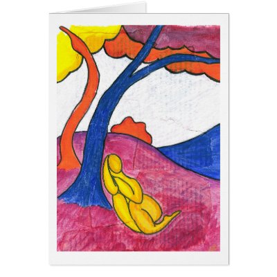 Abstract tree figure- greeting card by sand625